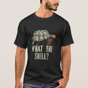 Funny Quote Turtle Design What The Shell Vintage T T-Shirt