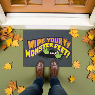 Funny Quote Typography Spooky Whimsical Halloween Doormat