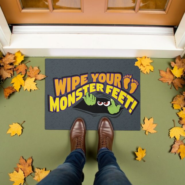 Funny Quote Typography Spooky Whimsical Halloween Doormat (Creator Uploaded)