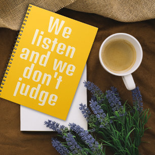 Funny quote yellow notebook
