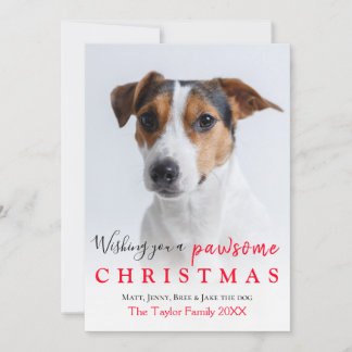 Funny Quote Your Pet Photo Christmas Holiday Card