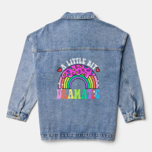 Funny Quotes A Little Bit Dramatic , Cute Doughnut Denim Jacket