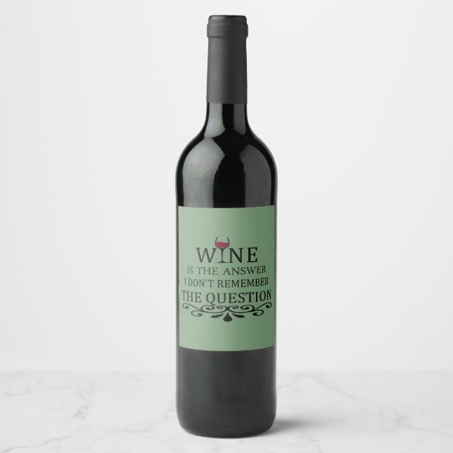 Funny quotes famous wine drinker slogan label (Front)