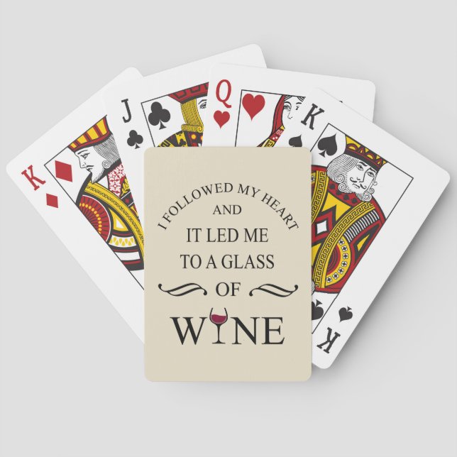 Funny quotes famous wine drinker slogan playing cards (Back)