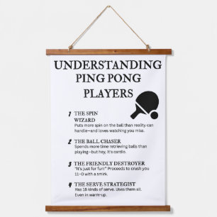 Funny Quotes for Table Tennis Addicts Hanging Tapestry