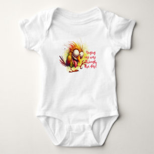 Funny Quotes Funny Quirky Whimsical Bird Baby Bodysuit