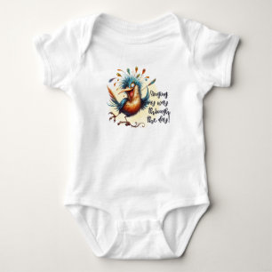 Funny Quotes Funny Quirky Whimsical Bird Baby Bodysuit