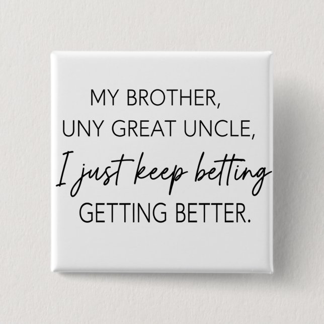 funny quotes humour dad jokes 15 cm square badge (Front)