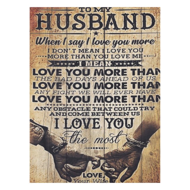 Funny Quotes To Husband | Gift For Your Man Tablecloth (Front)