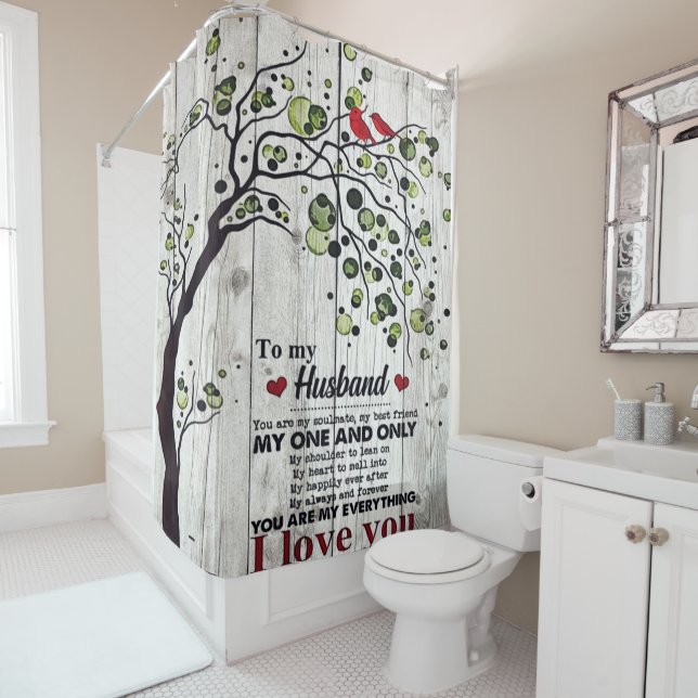 Funny Quotes To Husband | Present For Husband | Shower Curtain (In Situ)