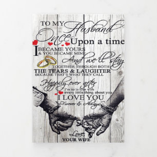 Funny Quotes To My Husband   Gift For Husband   Tri-Fold Announcement