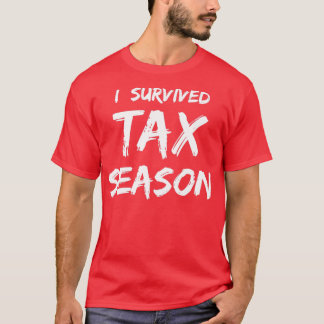 Funny quotI Survived Tax Seasonquot Accountant Men T-Shirt