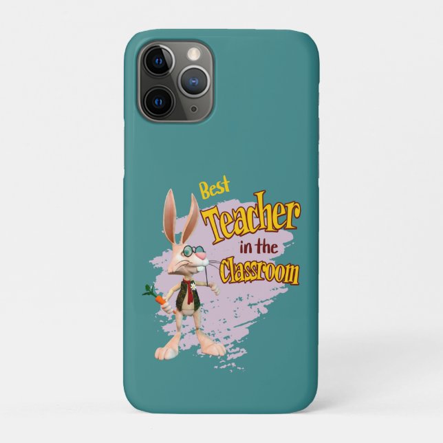 Funny Rabbit Best Teacher in the Classroom Case-Mate iPhone Case (Back)