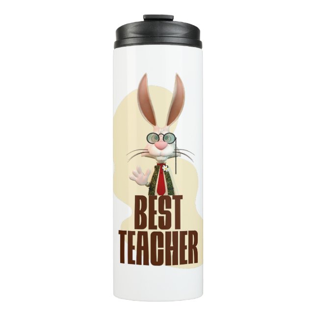 Funny Rabbit Best Teacher Thermal Tumbler (Front)