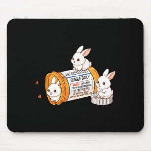 Funny Rabbit Bunny Anti Depressant Zoo Boys Girls  Mouse Pad