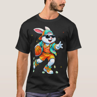 Funny Rabbit Bunny Basketball Easter Men Boy Kid T-Shirt