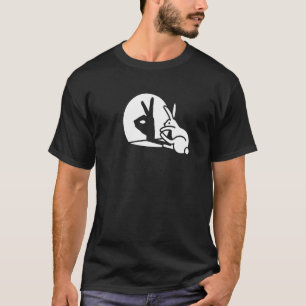 Funny Rabbit hand shadow projection bunny hare pop T-Shirt