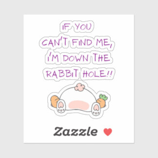 FUNNY RABBIT HOLE STICKER