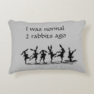 Funny Rabbit Humor Decorative Pillow