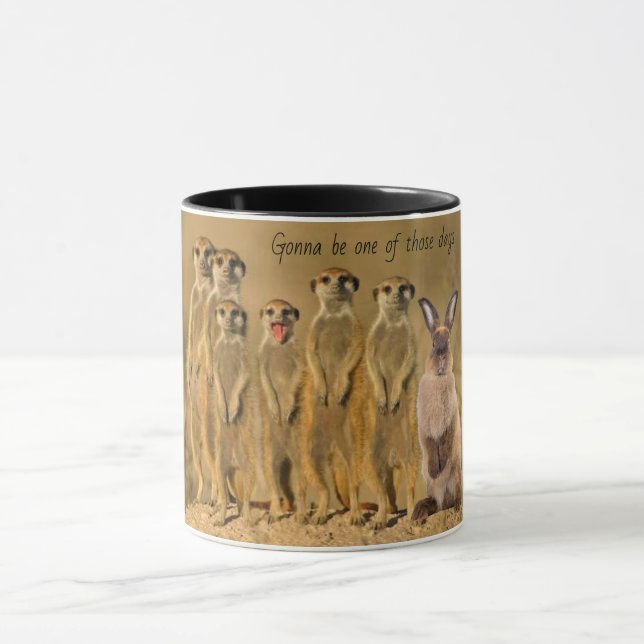 Funny Rabbit Meerkat Mug (Center)