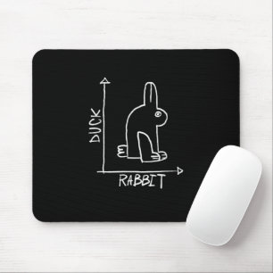 Funny Rabbit or Duck, wildlife animal diptyc Mouse Pad