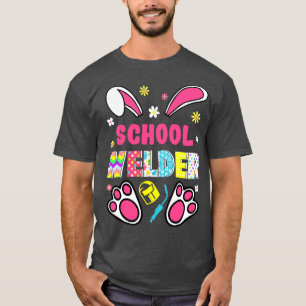 Funny Rabbit School Welder Easter Day Eggs Bunny  T-Shirt
