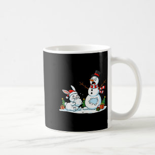 Funny Rabbit Snowman Christmas Bunny Womens Mens K Coffee Mug