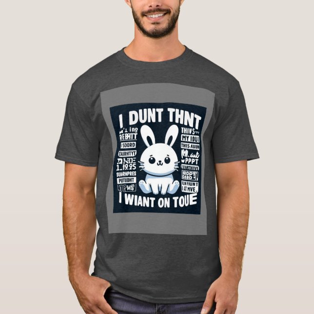 Funny Rabbit T-Shirt | Cute Bunny Graphic Tee (Front)