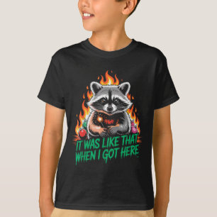 Funny Raccoon Christmas Trash Panda Xmas  T-Shirt