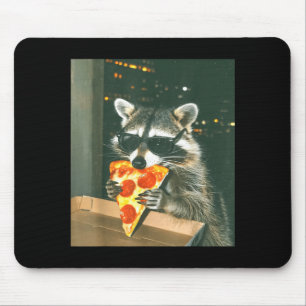Funny Raccoon Eating Zza Animal Meme Men Women Kid Mouse Pad