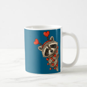 Funny Raccoon Heart Valentine Animal Raccoon Lover Coffee Mug