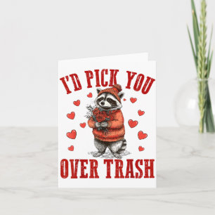Funny Raccoon I’d Ck You Over Trash Valentines Day Card