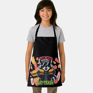 Funny Raccoon ‘Live Fast Eat Trash’ Apron