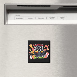 Funny Raccoon ‘Live Fast Eat Trash’ Magnet