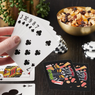 Funny Raccoon ‘Live Fast Eat Trash’ Playing Cards