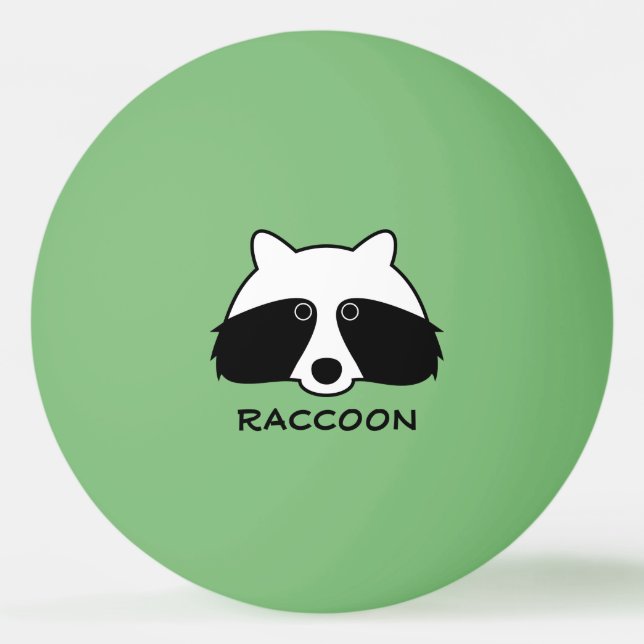 Funny raccoon ping pong balls for table tennis (Front)