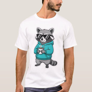 Funny Raccoon Shirt   Coffee Lover Gift