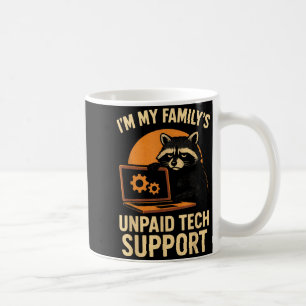 Funny Raccoon Tech Lover Graphic Tee Computer Geek Coffee Mug