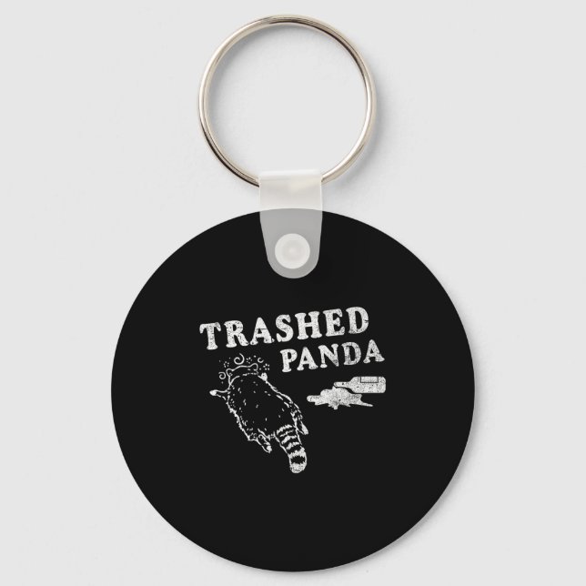 Funny Raccoon,trashed Panda For Him Men, Women  Key Ring (Front)