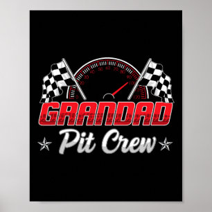 Funny Race Car Birthday Party Racing Family Granda Poster