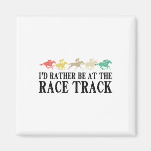 Funny Race Track Horse Racing Gift Men Women Cool Magnet