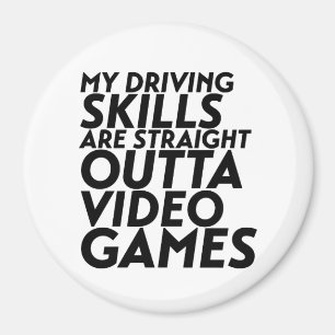 Funny Racing Car Video Games for Nerd Geek Gamer Magnet
