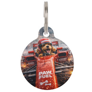 Funny Racing Dog Tag   Cockapoo Formula Racing Pet