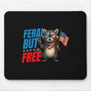 Funny Racoon 1776 July 4th 2025 Independence Day Mouse Pad