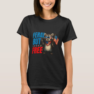 Funny Racoon 1776 July 4th 2025 Independence Day  T-Shirt