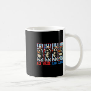 Funny Racoon 4th Of July Patriotic Cute Red White Coffee Mug