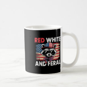 Funny Racoon 4th Of July Patriotic Cute Red White Coffee Mug