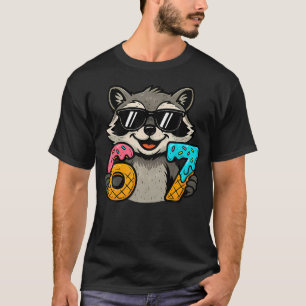 Funny Racoon 67 Ice Cream Drip Gen Alpha T-Shirt