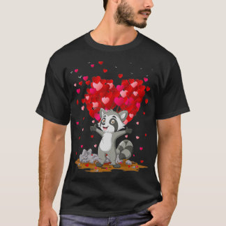 Funny Racoon Animal Lover Racoon Valentine's Day T-Shirt