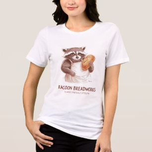 Funny Racoon Baker T-Shirt 🥖 “Racoon Breadworks Tri-Blend Shirt